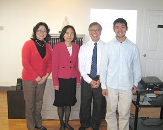 Giving talk at Chinese Buddhist Culture Center in St. Louis in 2011.